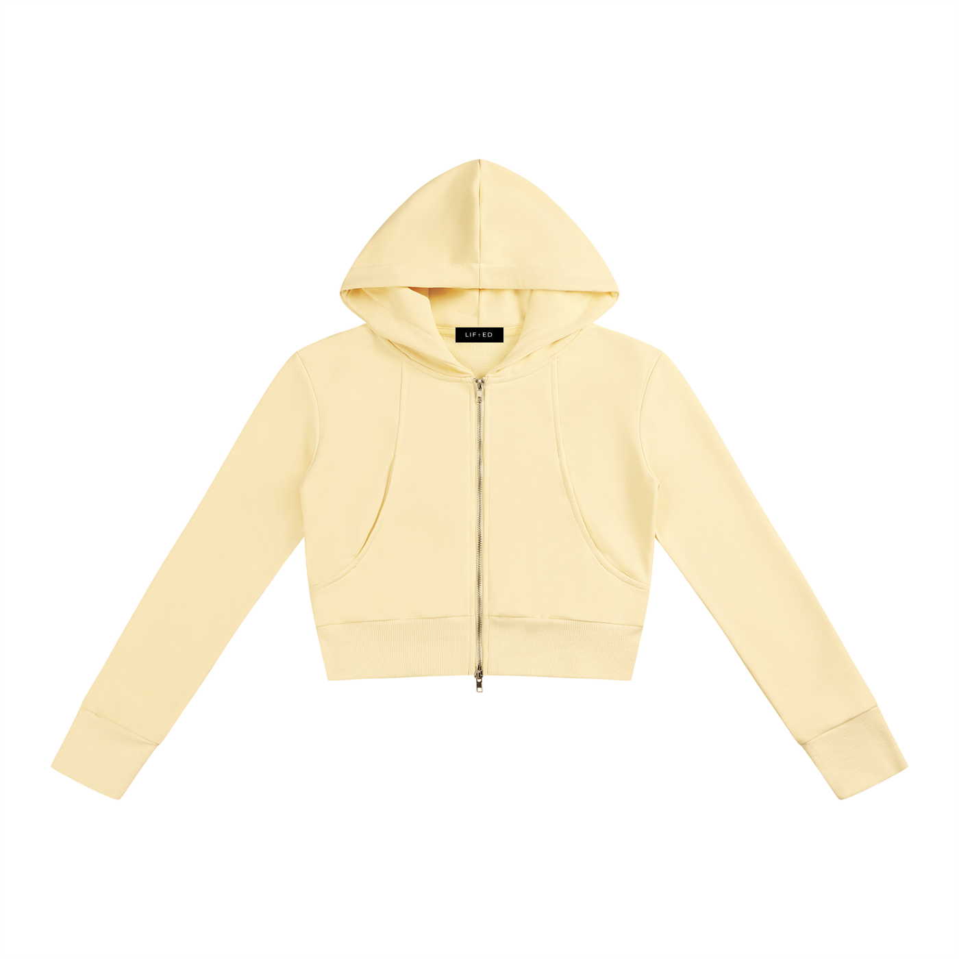 Slim Crop Full Zip Hoodie