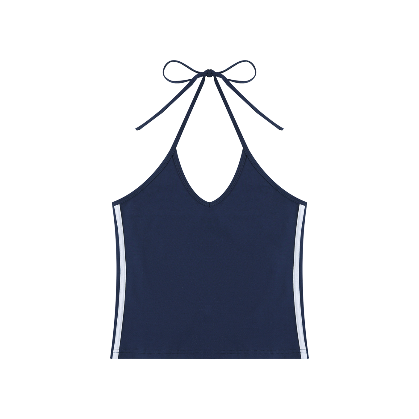 Color Block Halter Crop Tank Top