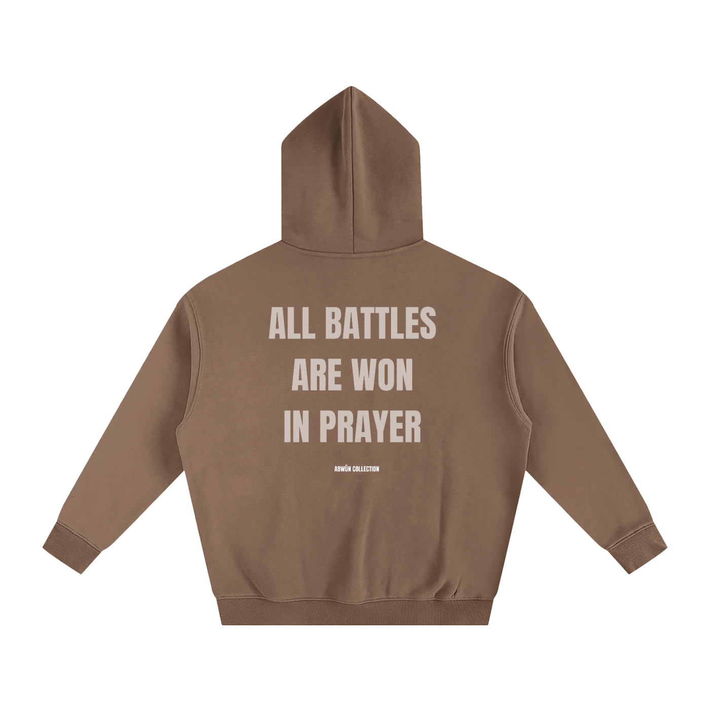 All Battles Are Won in Prayer Oversized Fleece Hoodie | Abwûn Collection