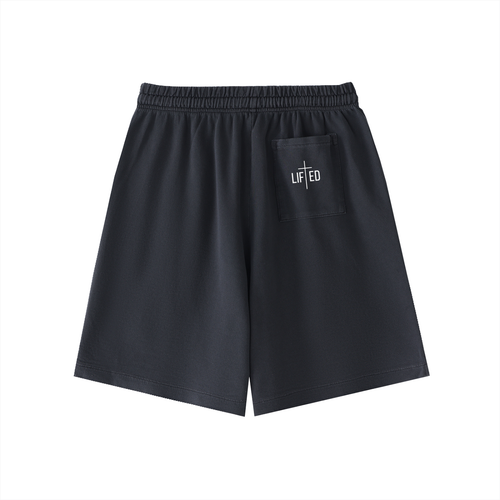 All Battles Are Won in Prayer Vintage Wash Shorts | Abwûn Collection