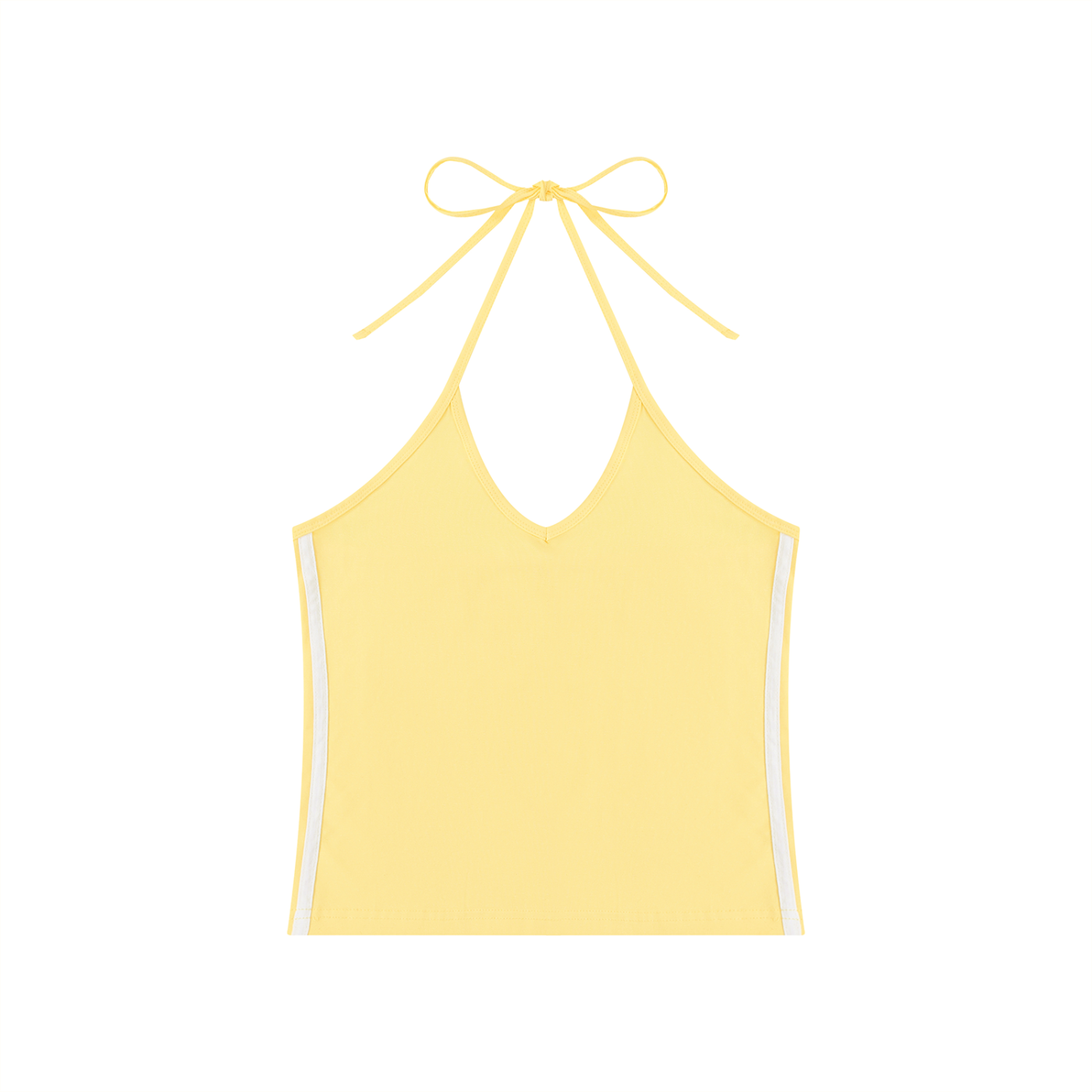 Color Block Halter Crop Tank Top