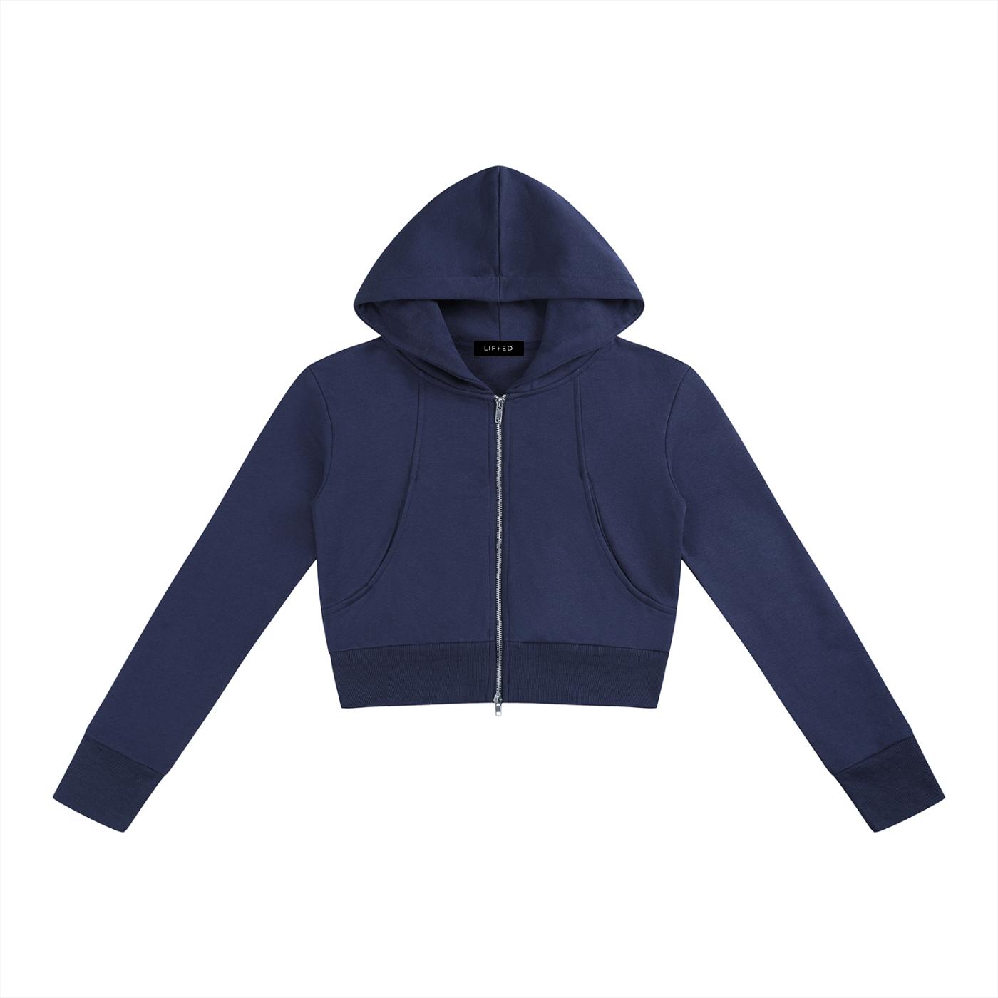 Slim Crop Full Zip Hoodie